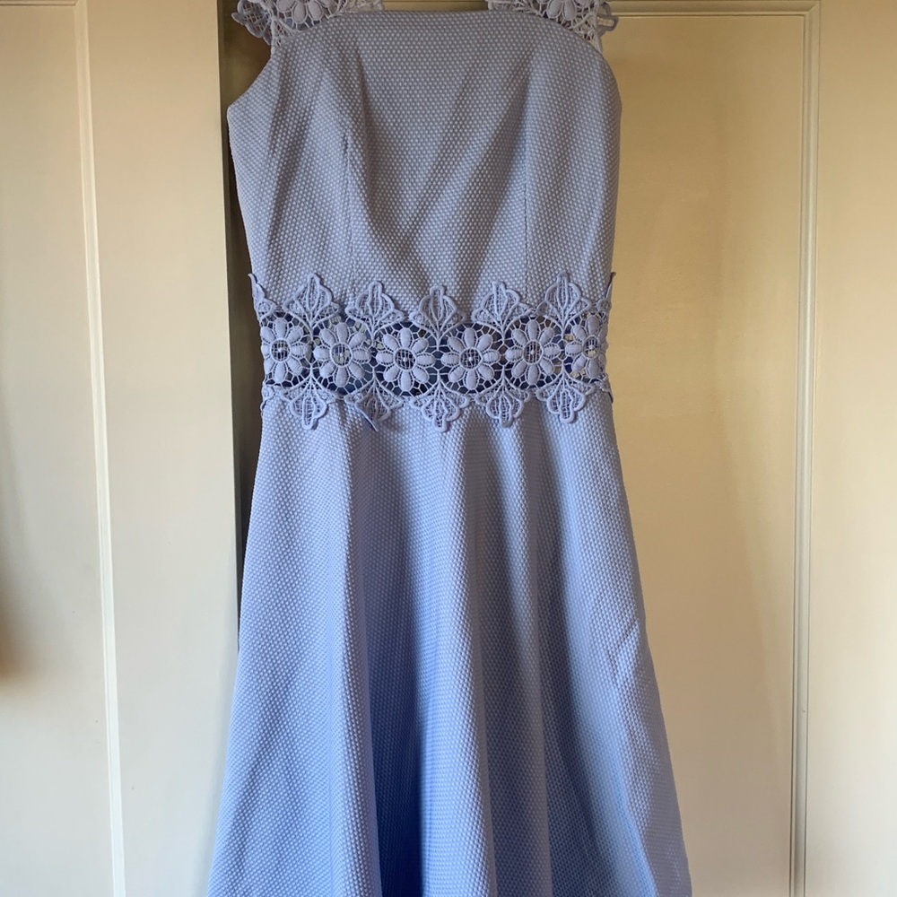 Ted Baker Light Blue Kids Dress with Lace Detail